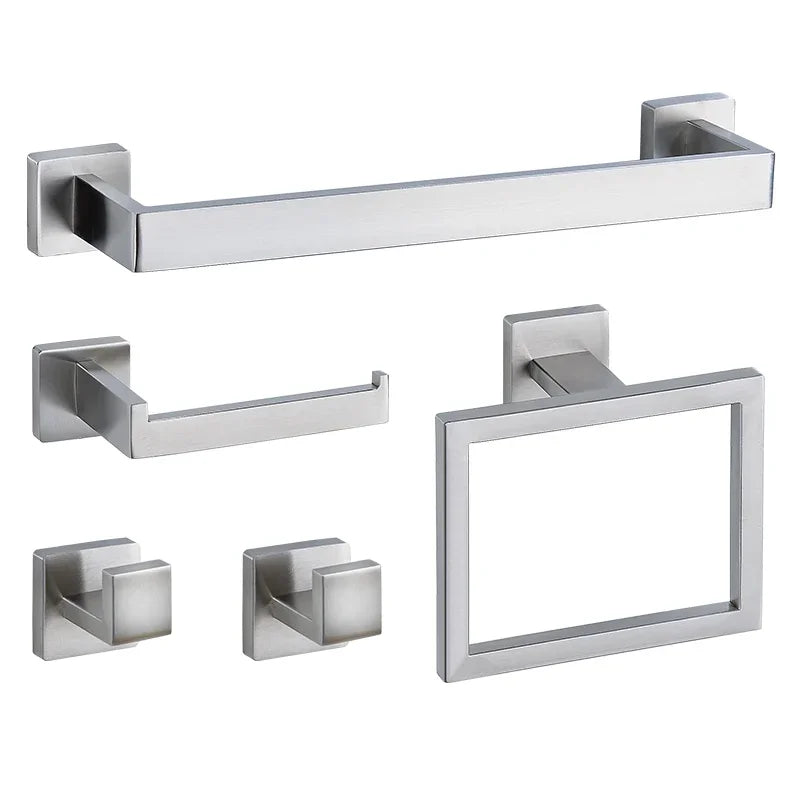Wall-Mounted Stainless Steel Bathroom Hardware Set