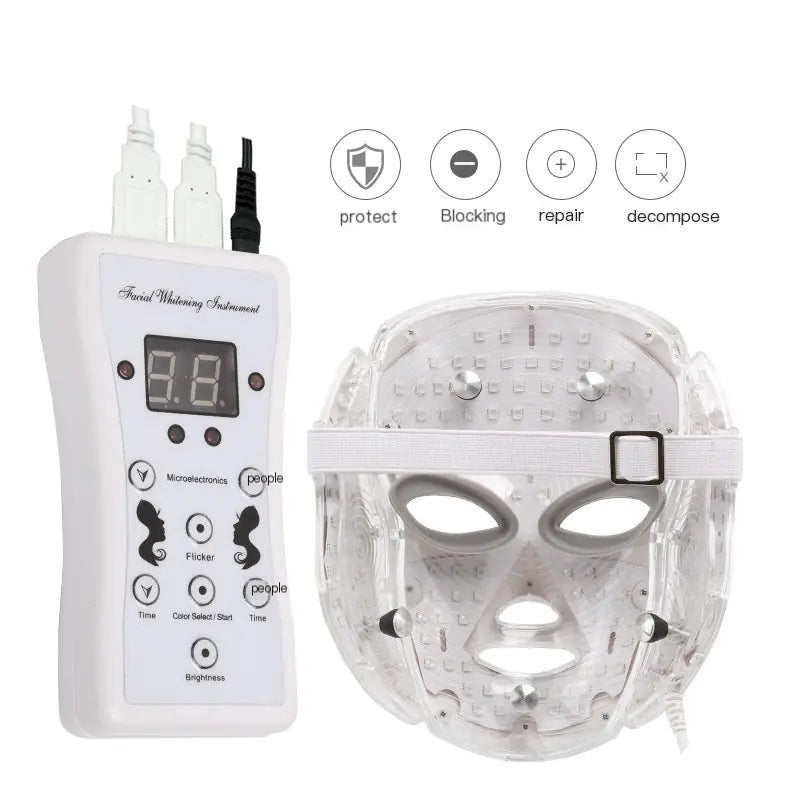 LED Facial Mask Beauty Device with Seven Color Lights