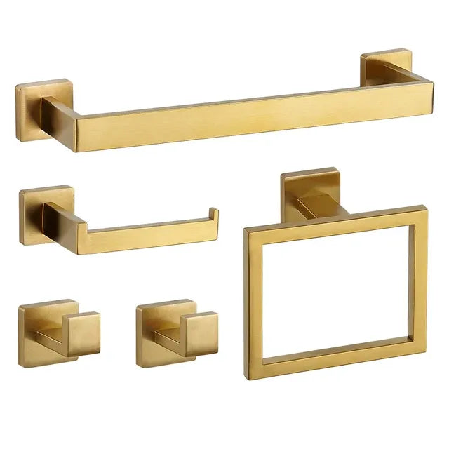 Wall-Mounted Stainless Steel Bathroom Hardware Set