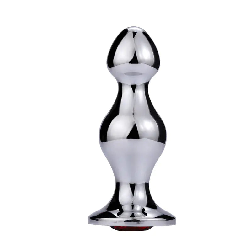 Metal Large Beaded Anal Plug for Adults, Sex Toy